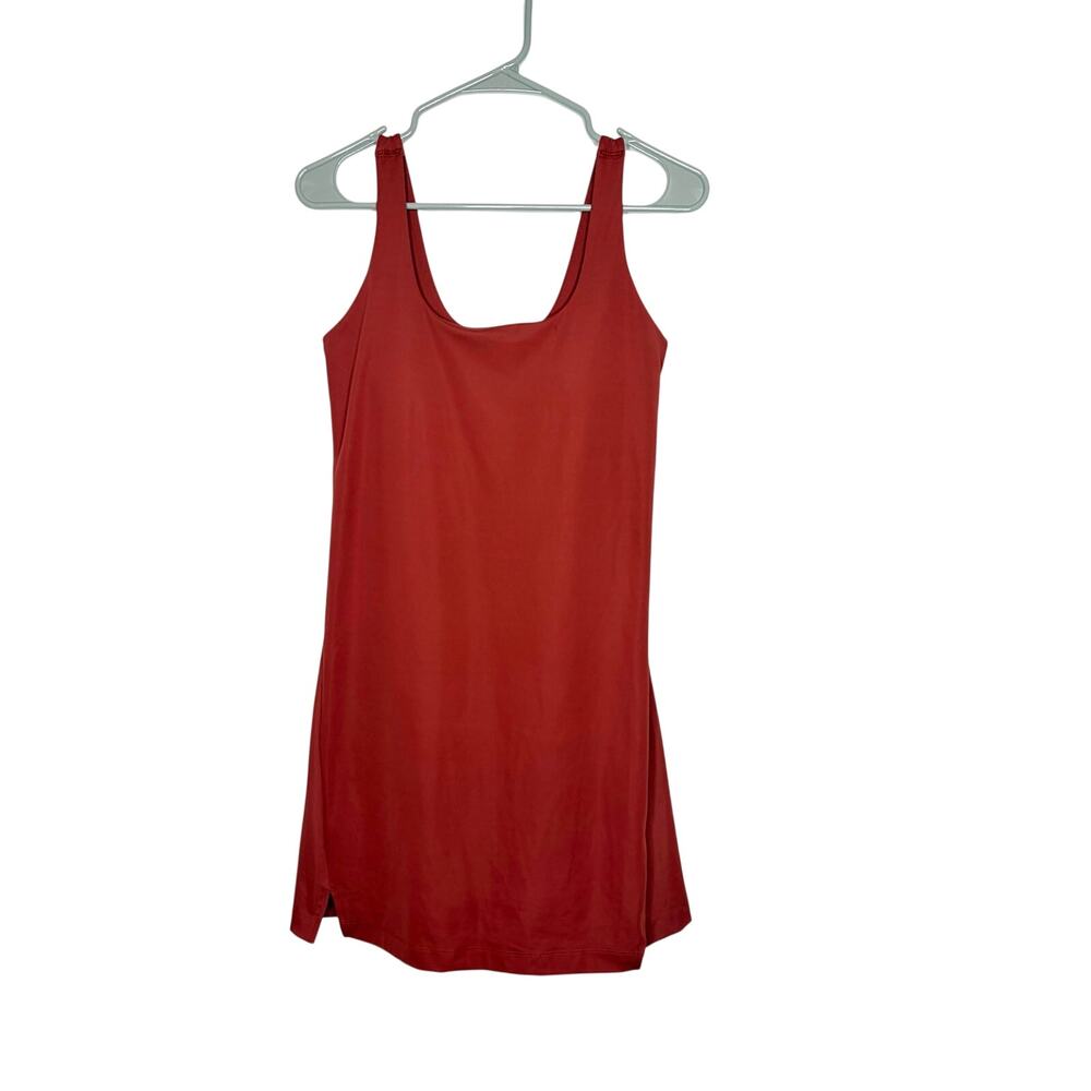 Old Navy Women's PowerSoft Square Neck Athletic Dress Sz S Cherry Birch Rust